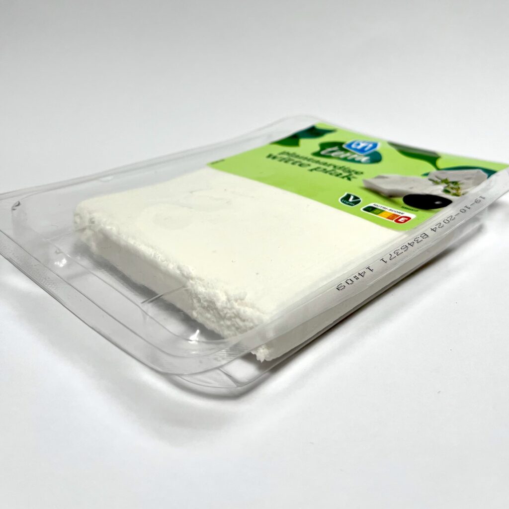 Packaging of Plant-based White Slice vegan cheese by AH Terra